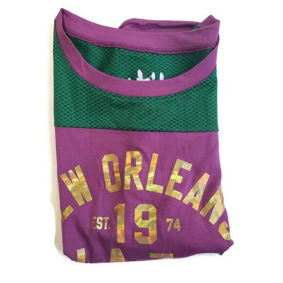 NBA Throwback New Orleans Jazz Women's M Kickoff T-Shirt 3/4 Sleeve Touch Purple - Picture 4 of 4